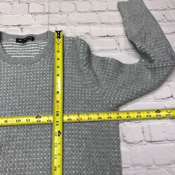 Michael Kors Men Long Sleeve Textured Cotton Knit Sweater Size Medium M123 -22 - Picture 4 of 13
